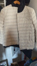 鸭鸭（YAYA）佟丽娅同款轻薄羽绒服女短款秋冬羽绒内胆轻型薄款保暖外套GF 米白色【女款】 2XL 175 实拍图