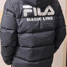 斐乐（FILA） 羽绒服男装冬季保暖连帽运动休闲长袖加厚外套开衫男装上衣 正黑色-BK L 175/96A 实拍图