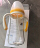 好孩子（gb）婴儿防胀气防呛奶玻璃奶瓶新生儿奶瓶吸管重力球学饮杯260ML-浅黄 实拍图