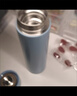 炊大皇保温杯316L医用级不锈钢茶水分离商务便携智能保温杯浅蓝色 490ml 实拍图