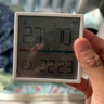 绿林温湿度计室内家用高颜值86盒时钟创意装饰婴儿房湿度表高清超大屏 实拍图
