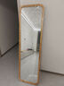 娜兰斯北欧实木穿衣镜卧室镜子全身镜壁挂家用贴墙试衣落地镜子 原木色 45*155cm 实拍图