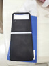 尚苏 适用 三星ZFlip4手机壳三星z flip4保护套羊巴皮上下折叠屏防摔防磨女男款皮套外壳星空黑 实拍图