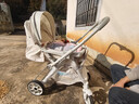 亿宝莱（yibaolai） 婴儿推车高景观可坐可躺轻便携式折叠小孩宝宝伞车bb双向婴儿车 尊享银灰+坐躺+折叠+双向推行+网布一体+四轮高配 实拍图