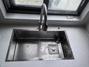悍高（HIGOLD） 厨房水槽304不锈钢手工压纹大单槽家用台下洗菜盆家用洗碗槽水池 雅银75×43抽拉龙头【窄边款】 实拍图