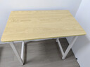 舒客艺家 电脑桌台式小户型小桌子家用学习桌写字办公书桌电竞长条桌子 木纹白架单桌80*50*74 加固电脑桌 实拍图