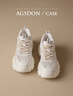 奥古狮登（Agsdon）老爹鞋女秋冬ins潮麦穗百搭鞋子女厚底增高运动鞋 231151 香风 36 实拍图