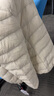 鸭鸭（YAYA）佟丽娅同款轻薄羽绒服女新款秋冬季休闲短款连帽轻便韩版排骨外套 米白色 M 实拍图