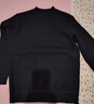 啄木鸟（TUCANO）半高领毛衣男时尚简约针织衫加绒保暖百搭男装上衣打底衫 黑色XL 实拍图