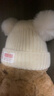 比多乐 婴儿帽子秋冬季护耳3-6-12个月加绒厚毛线新生针织男女宝宝胎帽 米白色【棉布内里】头围38-46cm 宝宝帽子 实拍图