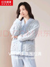 红豆居家法兰绒睡衣女冬季撞色提花加厚女士家居服 泡泡蓝 165/88A  实拍图