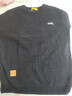 JEEP吉普毛衣男秋冬季加绒加厚保暖针织衫男士圆领男装 黑色加绒 4XL 实拍图