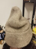 玖慕（JIUMU）山羊绒大头围保暖毛线帽秋冬羊毛针织帽冷帽冬帽堆堆帽防寒帽子女 晒单实拍图