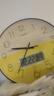 Timess 挂钟表客厅2025新款时钟万年历温度石英钟简约免打孔表挂墙35cm 实拍图