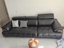 狄普牛皮艺网红意式高级感大坐深头靠可调客厅2.8米沙发床曜夜黑玉衡 实拍图