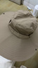 目丸登山防晒帽男女西部牛仔遮阳帽渔夫帽防紫外线太阳帽户外钓鱼帽子 卡其色【12cm大檐防水速干】 帽围(54cm-62cm) 实拍图