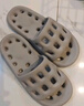 乐拖浴室速干凉拖鞋男夏镂空漏水厚底洗澡情侣居家拖鞋  浅灰40-41 实拍图