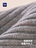 海澜之家（HLA）帽子男士秋冬季保暖加绒毛线针织帽女含羊毛防风防寒 灰色 实拍图