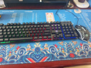 银雕(YINDIAO) KM500有线发光键盘鼠标 机械手感游戏电竞笔记本台式电脑外设 薄膜键鼠套装 黑色 实拍图