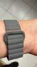 MSSM适用苹果手表表带S12/S11 Apple iWatch手表磁吸表带S10/9/8/SE3/Ultra4硅胶表带 鲜橙配灰38-42 实拍图