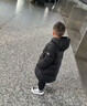 保姆鹅  【风墙】儿童羽绒服宝宝中长款护脸加厚外套保暖童装[NG2664] 炭黑 110 实拍图