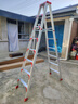康鹏梯子家用折叠伸缩加厚铝合金人字梯室内多功能伸缩楼梯登高工程梯 全三角片加固-2.5米加厚 实拍图