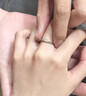 BJYLS999足银戒指女士单戒设计感纯银素圈指环尾戒饰品生日礼物送女友 S999足银交织戒指 实拍图