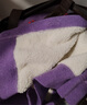 恒源祥中老年羊羔绒印花开衫保暖套装冬季防寒加绒加厚保暖内衣加大码 女款香芋紫 M (165) （女100-110斤） 实拍图