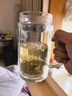 京东京造 茶杯 双层玻璃茶水分离泡茶咖啡杯子带把手大容量500ml 实拍图