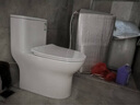 九牧（JOMOO）马桶 家用虹吸式马桶大冲力节水坐便器 防臭瞬冲 易洁抗菌马桶 行业爆款-双旋暴风冲11370-305坑 实拍图