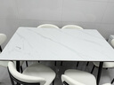 京释（JINGSHI）餐桌 岩板餐桌椅组合意式轻奢现代简约家用饭桌餐厅家具 雪山白哑光【闪电椅】 1.4m 六椅【桌架升级款】 实拍图
