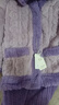 红豆居家法兰绒睡衣女冬季撞色提花加厚女士家居服 豆蔻紫 165/88A  实拍图