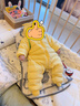 巴拉巴拉童装婴儿羽绒服宝宝轻薄连体衣抱衣爬服儿童冬装男童女童可爱萌趣 黄色小翅膀造型-白鸭绒 66 cm-充绒量33g 实拍图