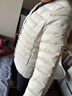 鸭鸭（YAYA）佟丽娅同款轻薄羽绒服女新款冬季短款圆领内胆修身时尚薄外套男 米白色【女款无领】 L 【建议100-115斤】 实拍图