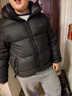 英爵伦（Enjeolon）344g高充绒90绒子连帽羽绒服男士冬季新款白鸭绒面包服极寒外套潮 黑色 3XL  (推荐170-185斤) 实拍图