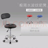 格田彩凳子升降椅子吧台椅带靠背办公椅前台座椅美容凳休闲椅酒吧收银凳 黑色【基础轮滑脚】 实拍图