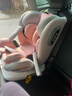 Heekin德国 儿童安全座椅汽车用0-4-12岁婴儿宝宝360度旋转ISOFIX硬接口 尊享粉(遮阳棚+上拉带+侧保护) 实拍图