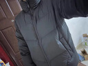 森马[轻松羽绒系列]三防羽绒服男冬季情侣纯色外套上衣 黑色（灰鸭绒） 2XL 实拍图