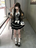 TO ALICE【To Alice】熊之原创lolita古早昭和蛋糕三层裙摆背带裙衬衫套装 C8637黑色背带裙 S 实拍图