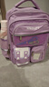史努比（SNOOPY）小学生书包轻便儿童护脊减负双肩包痛包 四到六年级 紫色大号 实拍图