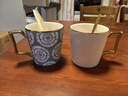 松发瓷器陶瓷杯子家用办公室咖啡杯水杯女生大容量情侣马克杯 白色 实拍图