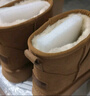 奥古狮登厚底雪地靴女新款冬季加绒加厚保暖中筒东北棉鞋女防滑短靴子抗寒 934092栗色【筒高9.5CM】 37 实拍图
