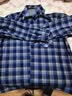立蒙冬季男士保暖衬衫加绒加厚长袖格子衬衣中年爸爸装 339细蓝格5XL 实拍图