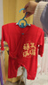 贝瑞加（Babyprints）新生儿连体衣大红色拜年服婴儿纯棉过年衣服宝宝四季爬服 福气52 实拍图