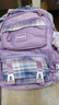 爱迪生发明家库洛小学生书包女孩米减负护脊双肩包初中生背包 2266-2 紫色大号 实拍图