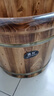 温友泡脚桶木桶泡脚木盆洗脚盆家用保温足浴盆香柏木质足浴实木泡脚盆 30cm碳化圆边+艾草 实拍图