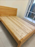 川行全榉木实木双人床 2米简约原木风大床 主卧1.8米硬板床储物高箱床 单床+护脊椰棕床垫 1.8米*2米框架款 实拍图