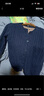 优衣库女装纽花圆领针织开衫/毛衣外套空调衫通勤秋冬新款481477 69 藏青色 XL 实拍图