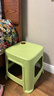 网红塑料凳子30.5cm客厅防滑凳餐桌凳简约可摞叠便携凳浴室凳 绿色【两种款式随机发】 （一个装） 实拍图