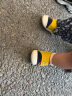 卡特兔学步鞋男宝宝儿童软底机能鞋婴儿女童宝宝婴幼儿宝宝童鞋 黄红蓝(春夏网眼） 内长11cm 17码适合脚长10.3-10.7 实拍图